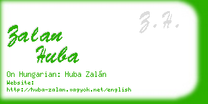 zalan huba business card