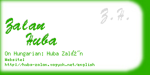 zalan huba business card